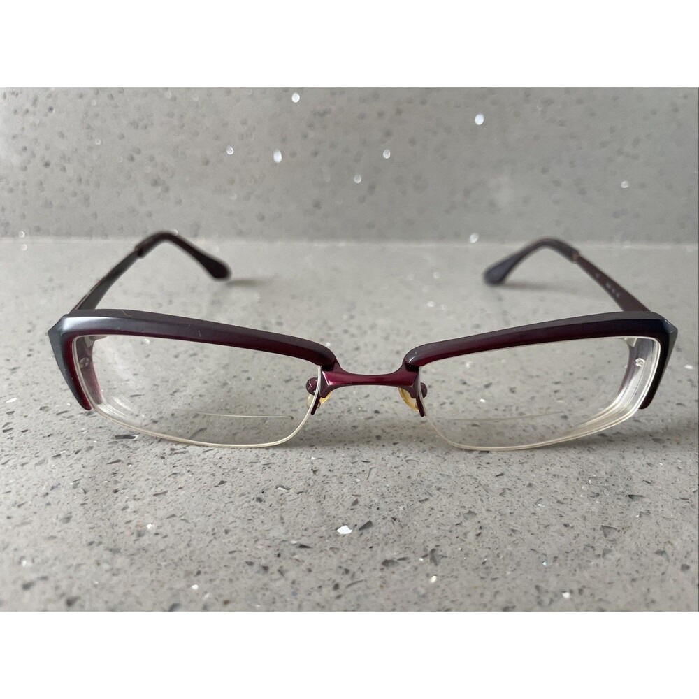 Essence Eyewear ES257 261 53-20-135 Burgundy Half Rim Eyeglasses Frames ONLY